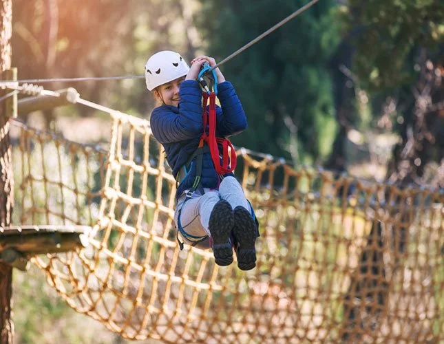 Girl on a Zipline