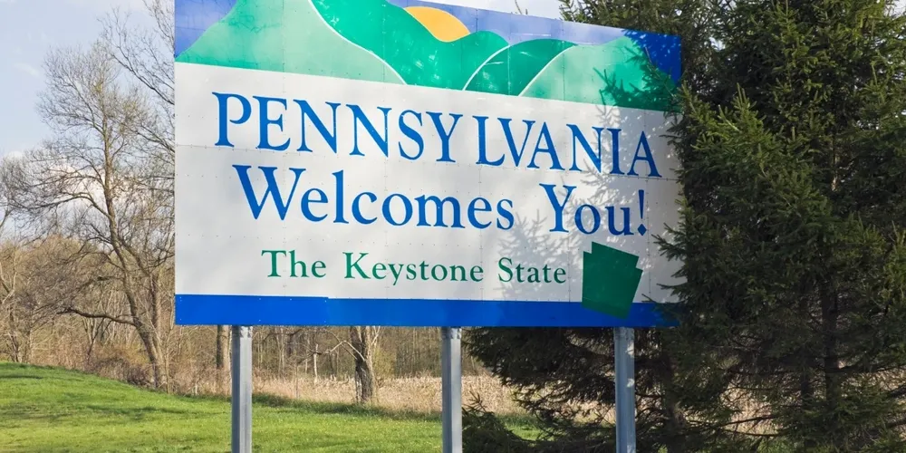 A Pennsylvania welcome sign