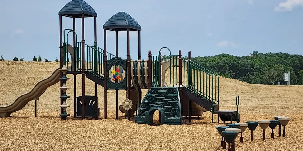 Huge playground area at Camp Ridgeview