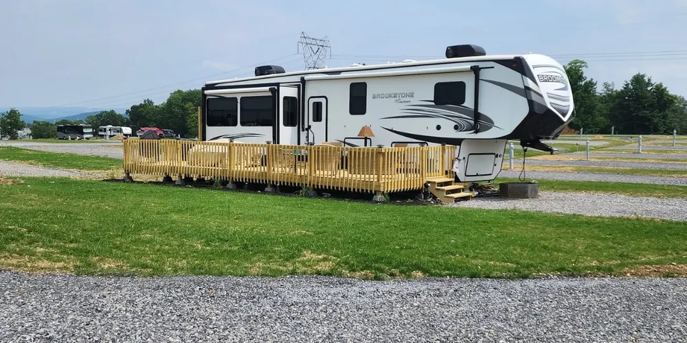 One of the campsites at Ridgeview Campground