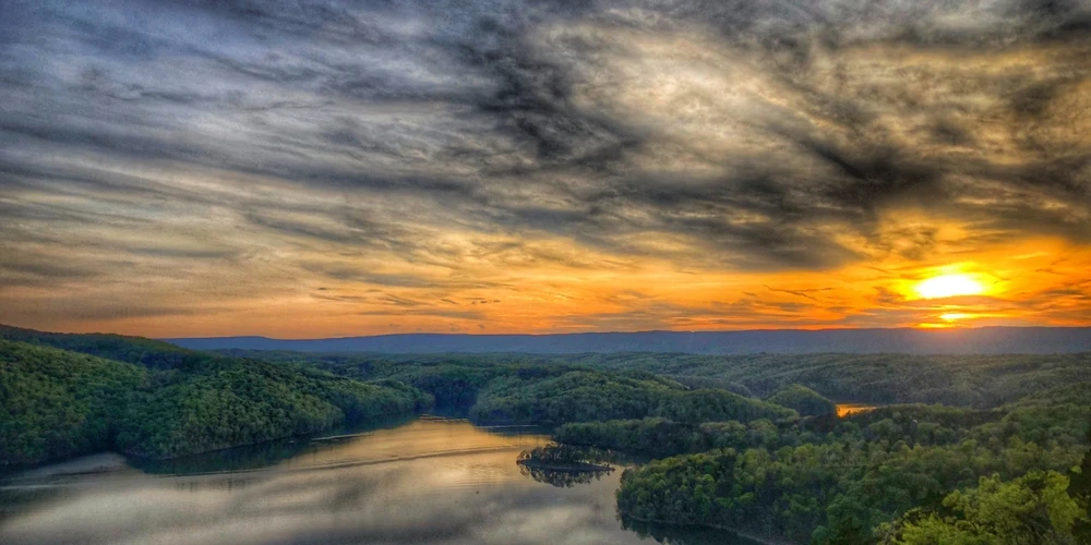 Sunset over Lake Raystown