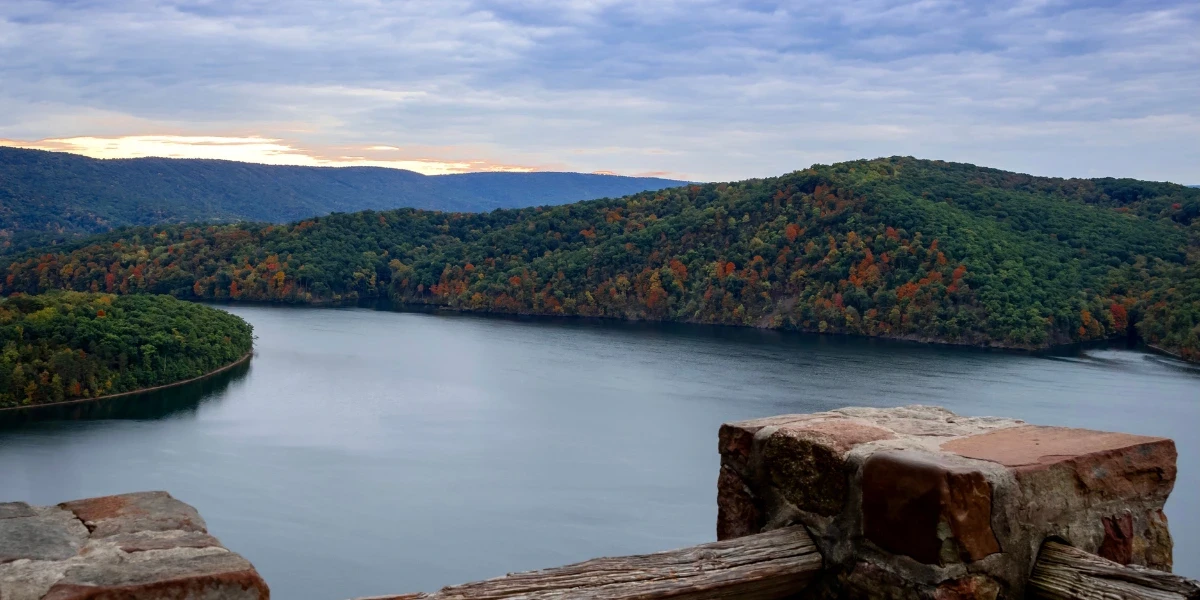 Hawns Overlook Of Raystown Lake At Sunset.webp
