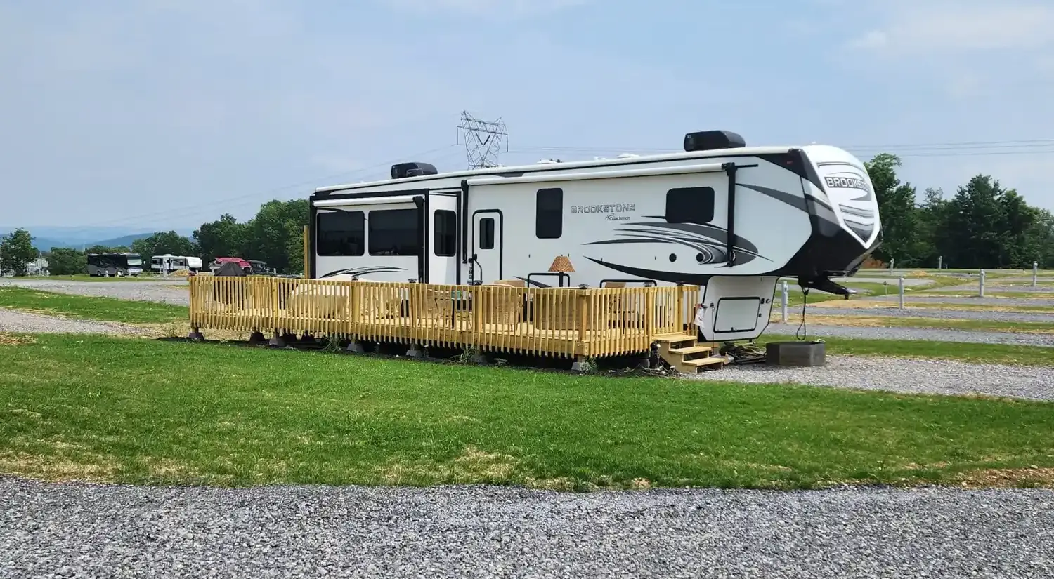 Ridgeview Campground with a parked RV