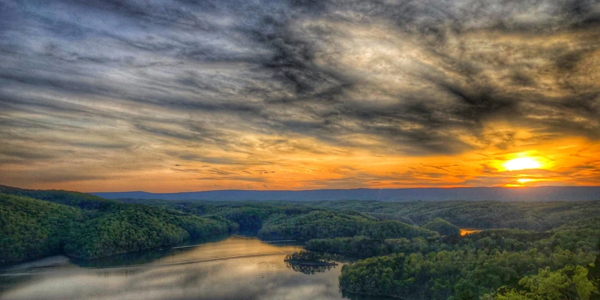 Sunset over Lake Raystown